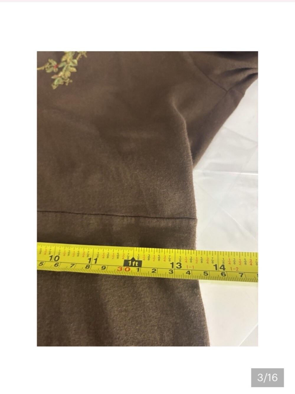 Johnny Was Brown Floral & Heart Embroidered V-Neck Long-Sleeve Dress - Picture 3 of 14